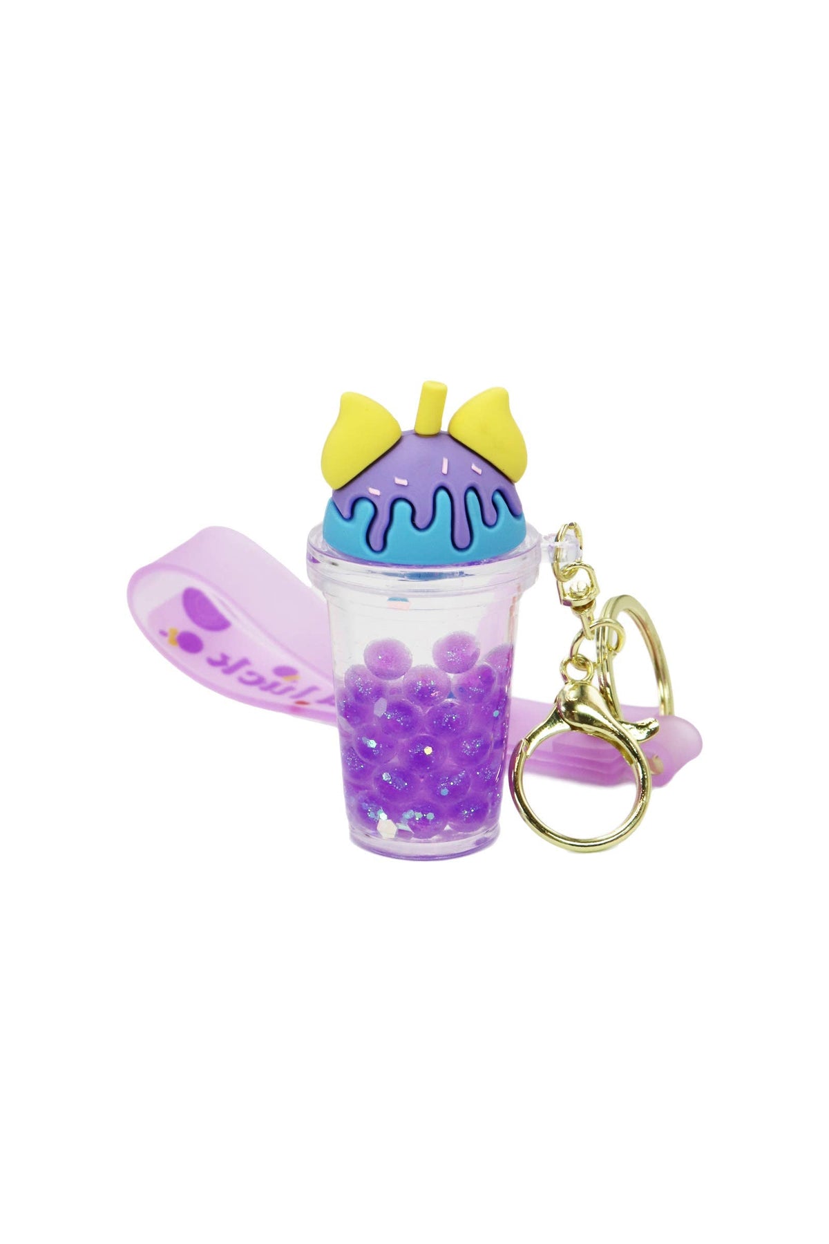 Ice Cream Boba Bubbles Liquid Filled Keychain