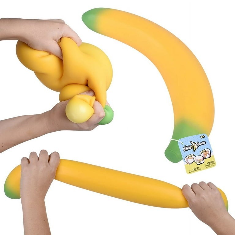 RMS Smush Mart Viral Squishy Banana Tik Tok Sensory Squeezy Toy