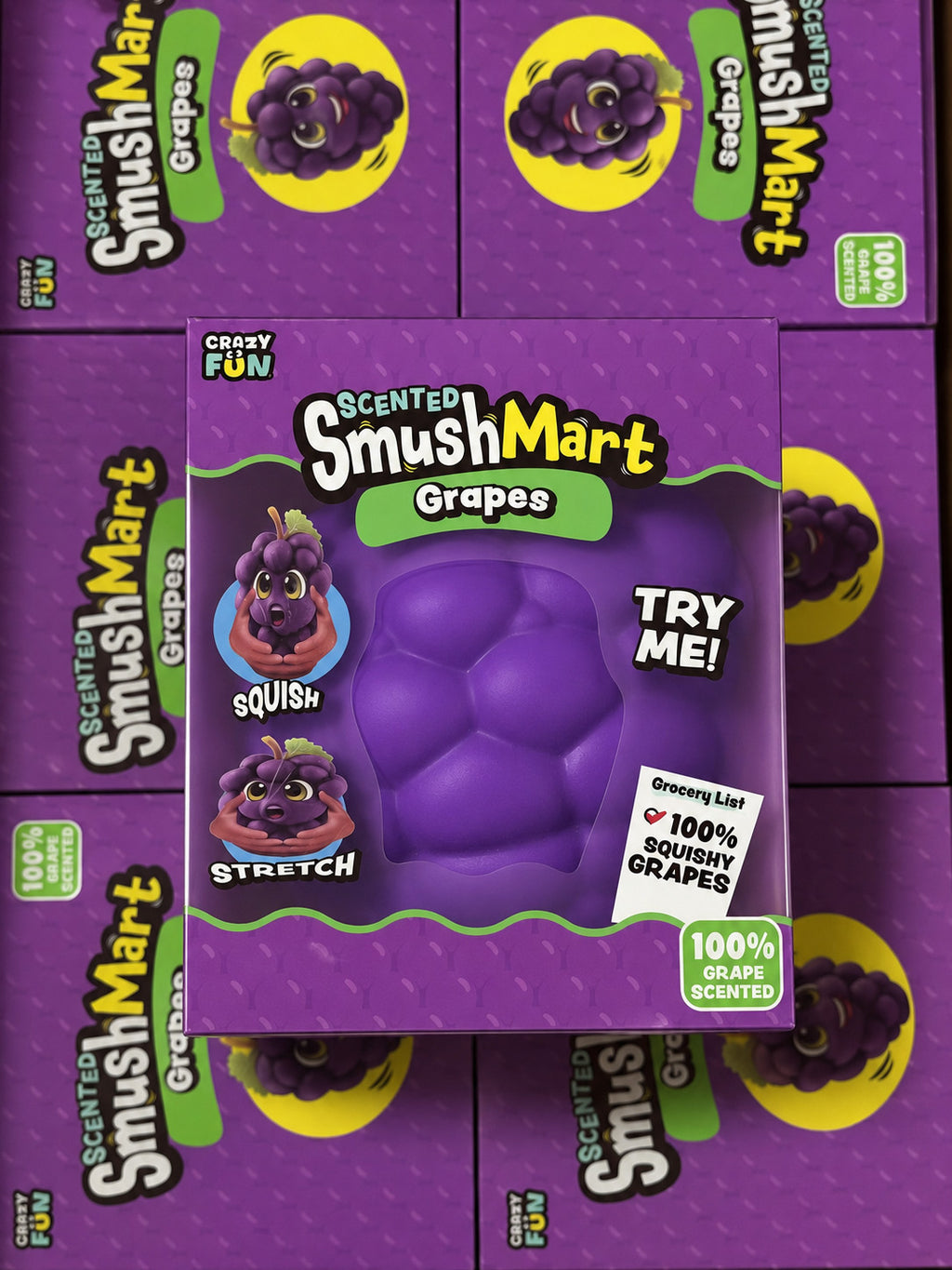 Smush Mart GRAPES VIRAL Scented 6" Jumbo Squishy by Crazy Fun RMS New Smushmart
