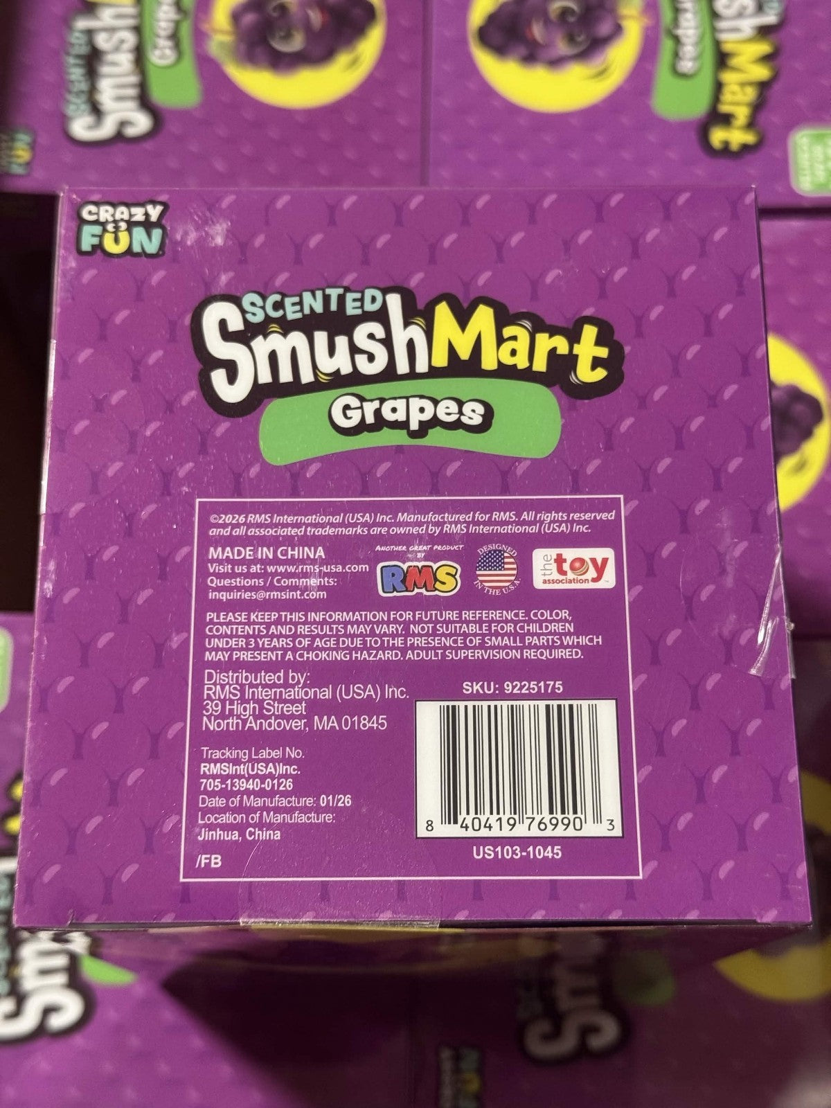 Smush Mart GRAPES VIRAL Scented 6" Jumbo Squishy by Crazy Fun RMS New Smushmart